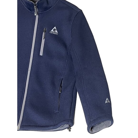 Gerry Navy Full-Zip Fleece Jacket L Men's 100% Polyester Warm & Cozy Outerwear - Picture 2 of 16